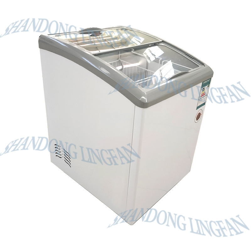 Supermarket mini ice cream freezer refrigerator / popsicle small freezer chest display refrigerator freezer