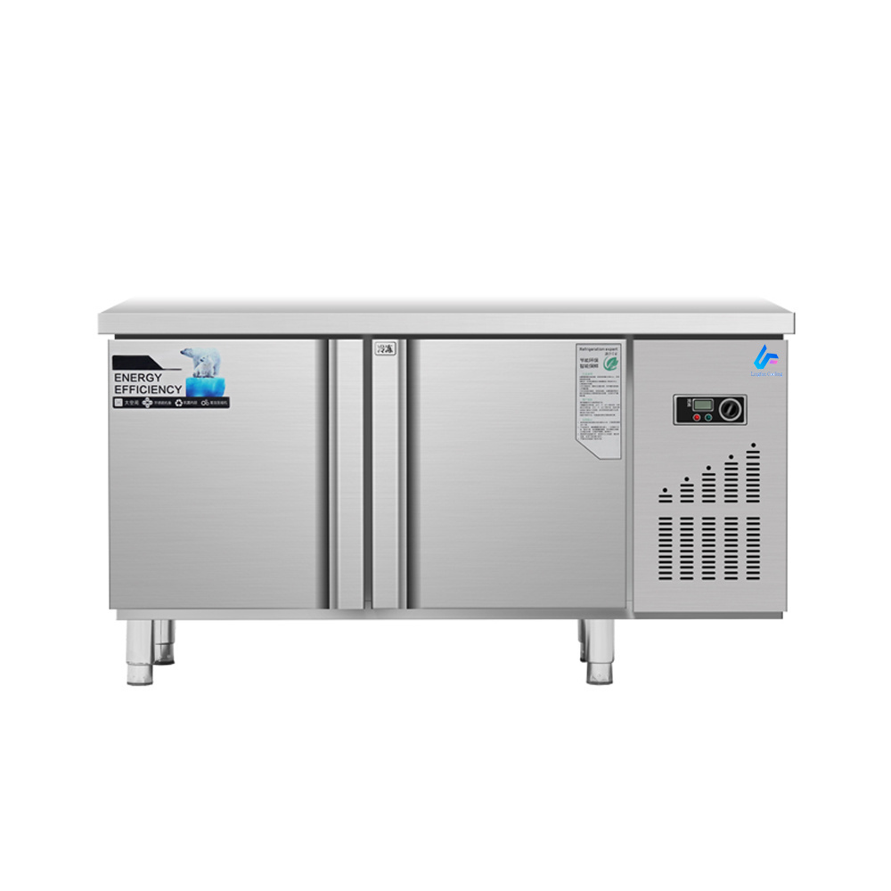 Commercial Salad Bar Counter Freezer Table Kitchen Catering Refrigeration Equipment Fridge Workbench