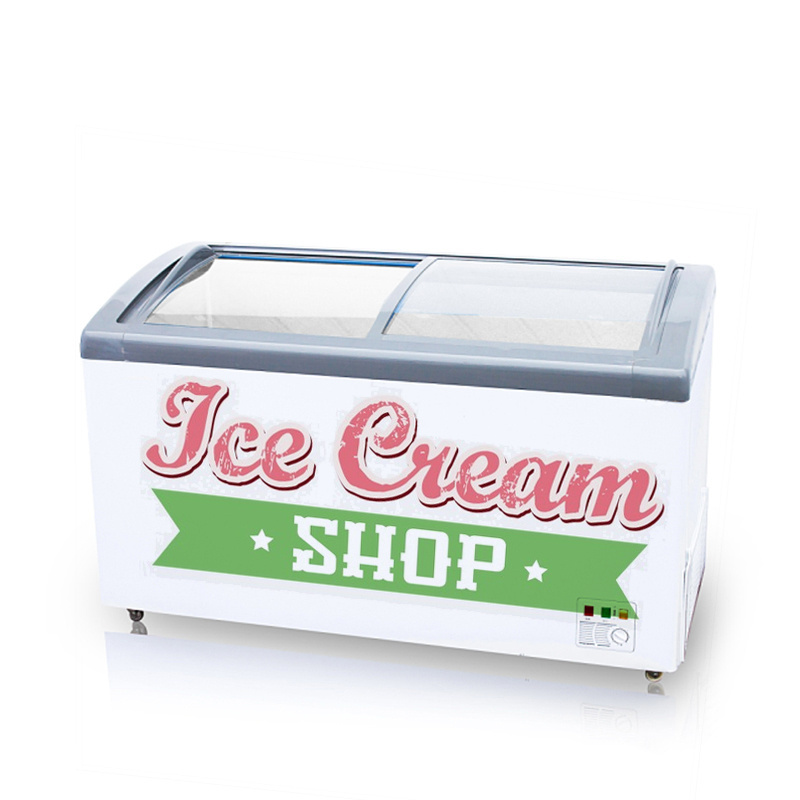 Ice Cream Display Small Display Freezer Ice Cream Showcase Deep Freezer for the supermarket and shop