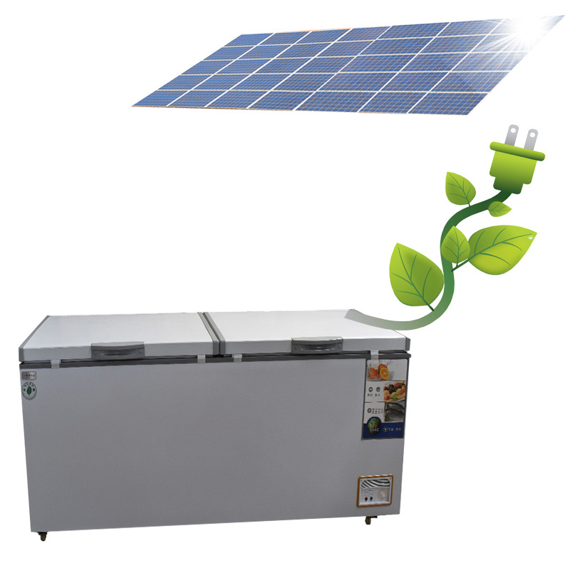 Solar Power 12V DC Fridge Home Use Freezer 570L Refrigerator for Fish Vegetable Fruit Storage