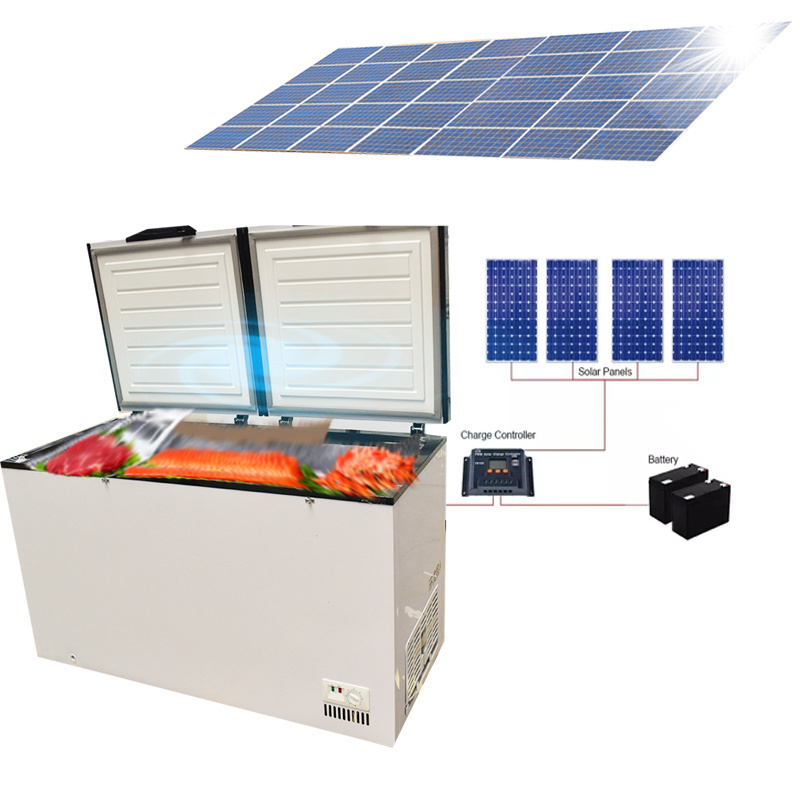 12 DC Factory Price Refrigerator Quality Assurance Ice Cream Deep Freezer Frozen Chest Solar Fridge