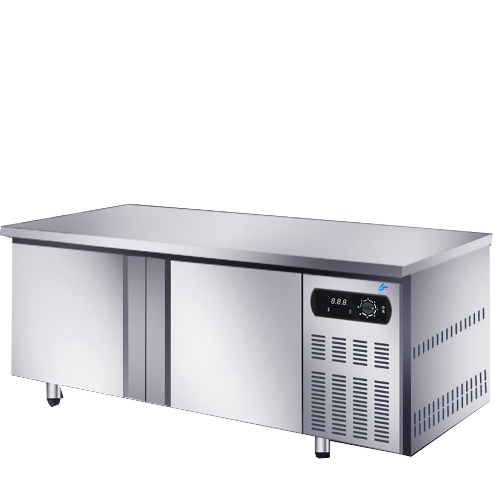 Commercial Salad Bar Counter Freezer Table Kitchen Catering Refrigeration Equipment Fridge Workbench