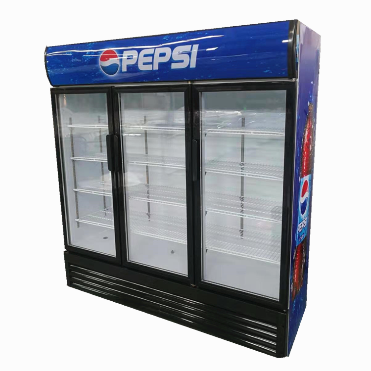 Vertical freezer upright showcase display pepsi fridge