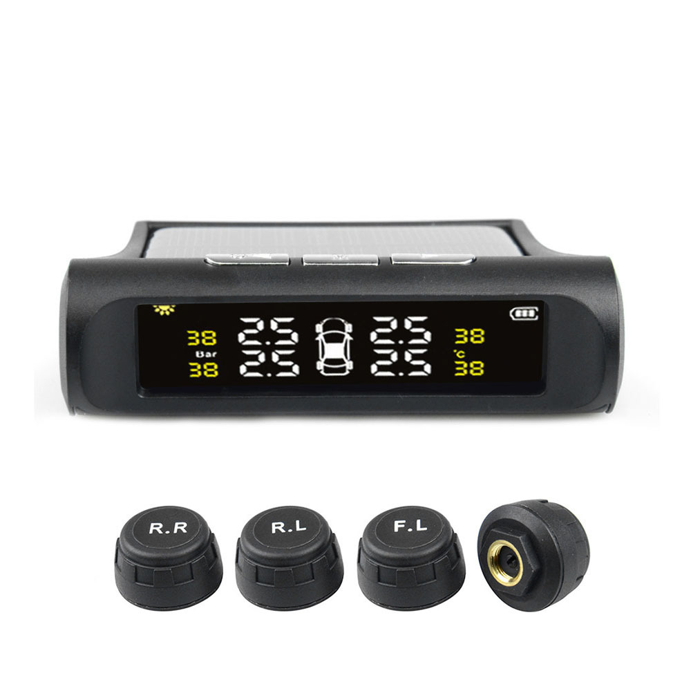 TPMS Built-in Sensors System Alarm with Car Tire Pressure Tester Monitor