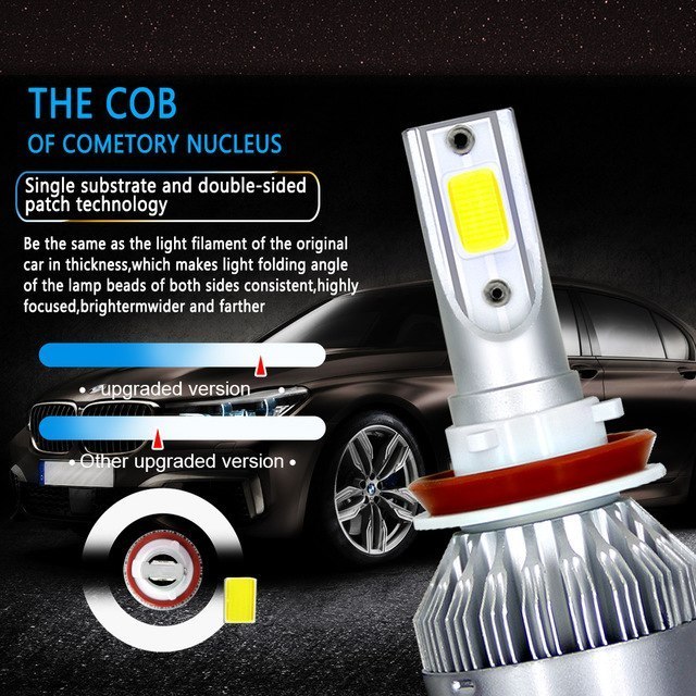 Auto spare parts H7 36W H1 H3 880 881 H7 H8 H9 H10 H11 H16 9005 9006 PSX24 PSX26 P13W auto c6 led headlight bulb