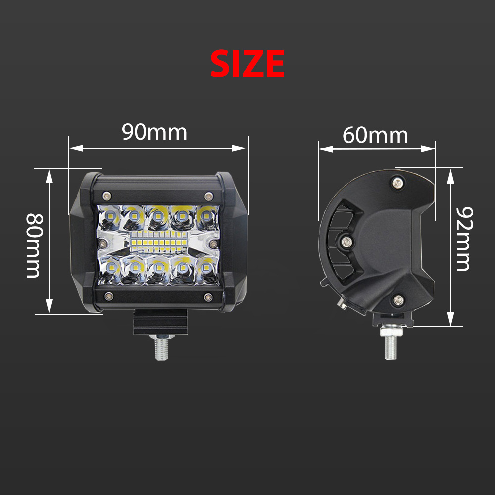 top selling car bar  60w waterproof rate 4 inch led work light