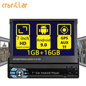 1 Din Android 11 Car Radio  GPS WIFI  32G Stereo Autoradio 7 Inch Retractable Screen Bluetooth Video Multimedia MP5