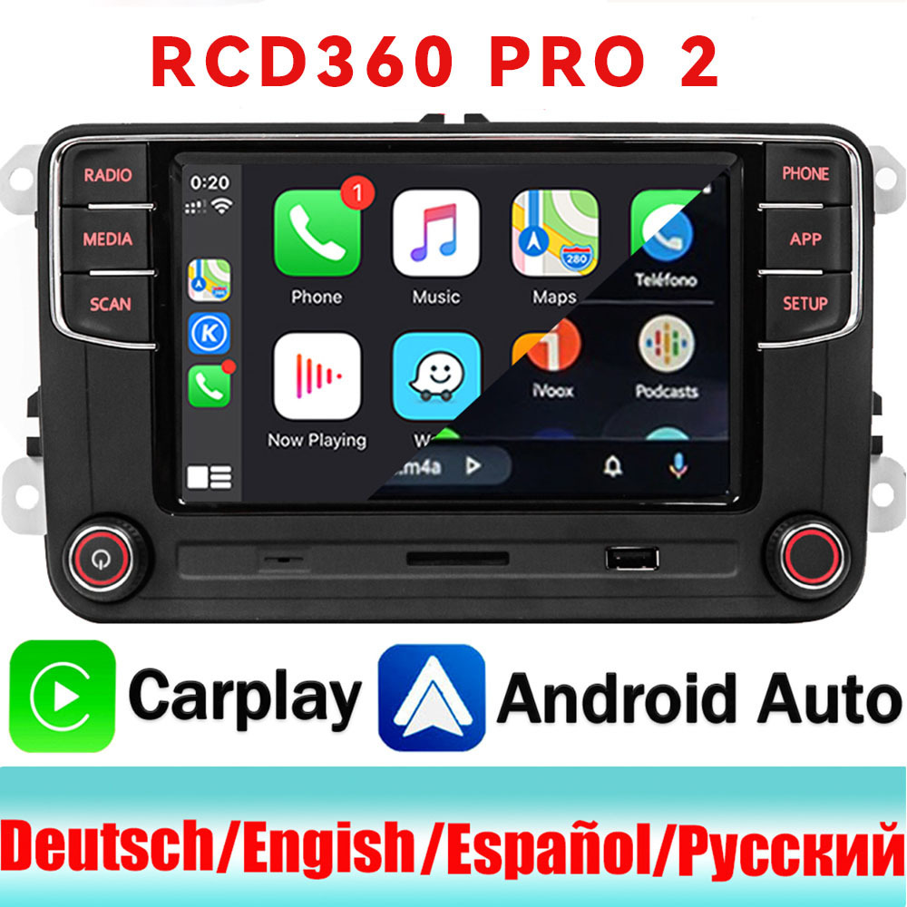 RCD360 Pro CarPlay Android Auto Mirror-link Car Dvd Player Car Radio For VW Golf 5 6 Jetta MK5 MK6 Tiguan CC Polo Passat