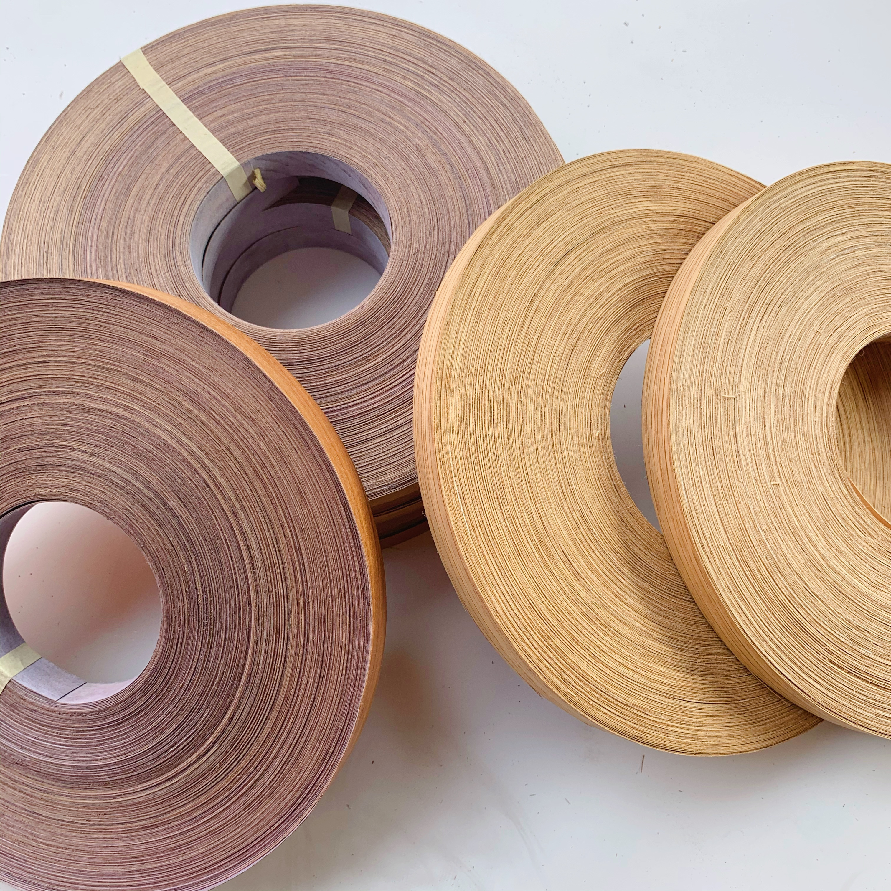 Customized edge sealing strip natural veneer walnut Maple wood oak wood birch 0.5mm 1mm Edge banding veneer