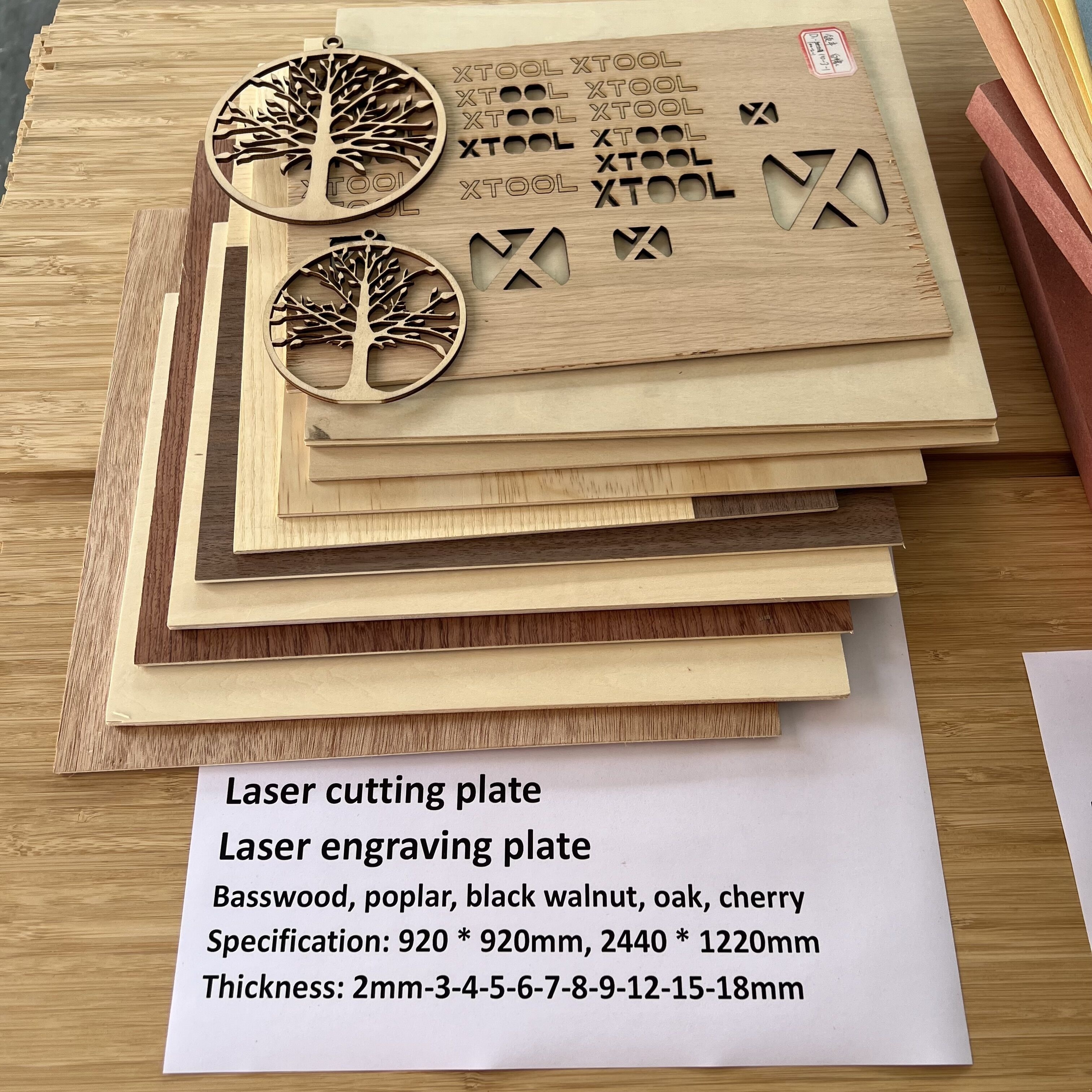 3MM Natural Wood sheets Laser Cutting Commercial Basswood Plywood Basswood Sheets for Craft 3D Puzzle Toys