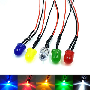 3mm 5mm prewired led diode rgb double color  Common Cathode Anode with 20cm wire 3v/5v/9v/12v/24v