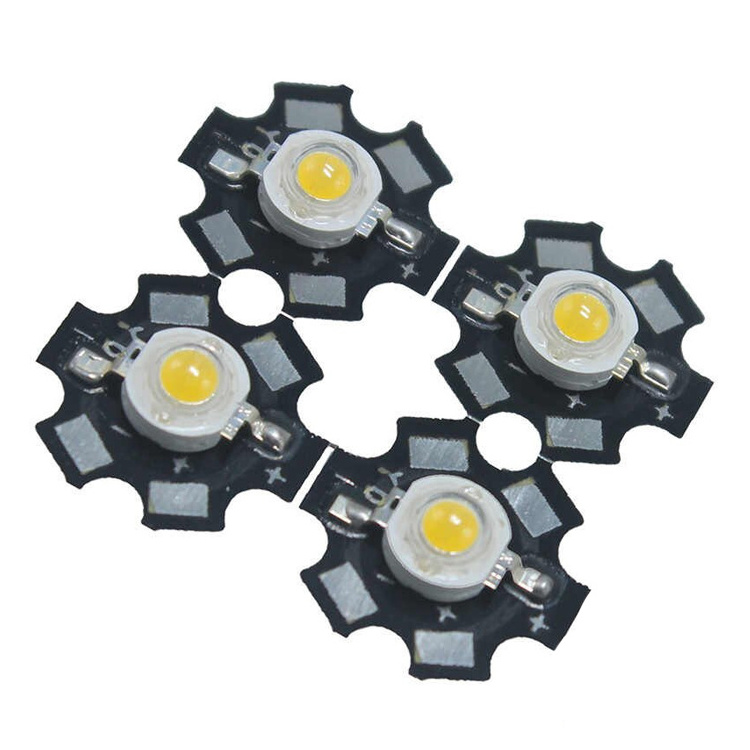 Factory direct sales High Brightness 3w 1w High Power LED with Heatsink Star PCB 20mm