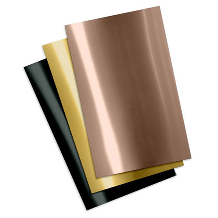 Gold Color Stainless Steel Sheet Price Inox Mirror Finished Gold Stainless Steel Sheet 304