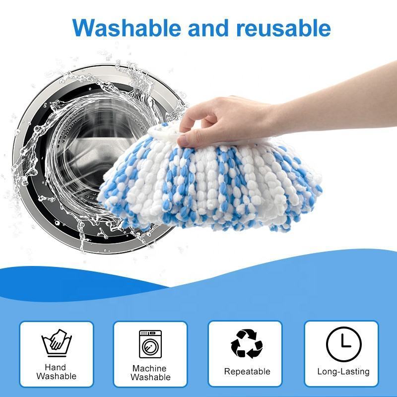 Amazon Hot Sale Ultra-Fine Fiber Mop Heads Replacement for Viledas O-Cedar Easy Wring Spinning Mop Microfiber Refills