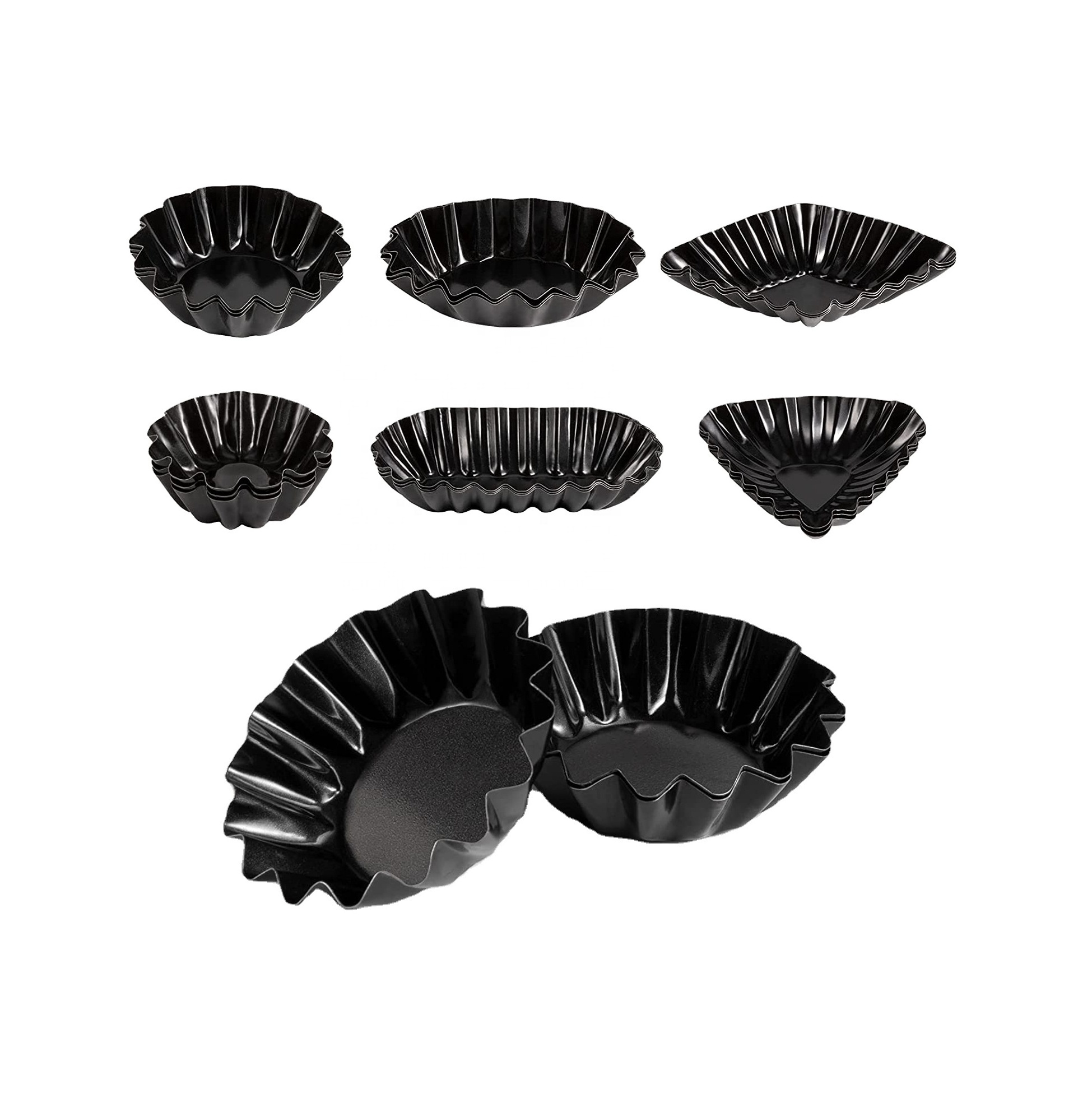 Amazon Egg Tart Molds Set of 18 Carbon Steel Mini Tart Pan Cookie Mold Baking Tool