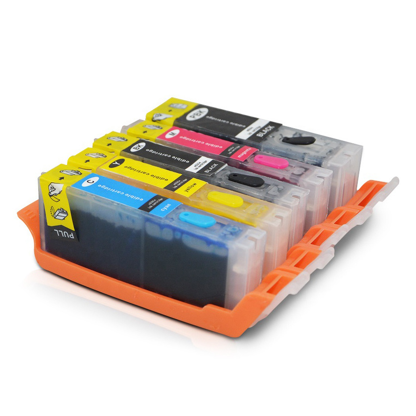 PGI 470 CLI 471 XL PGI-470 CLI-471 edible ink cartridge compatible for Canon MG7740 MG6840 edible Refillable ink cartridge