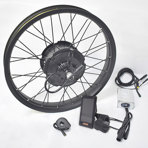 Ebike Kit 29" Fat Tire Front Rear Hub Motor Folding Electric Bike Kits Lithium Smart Controller