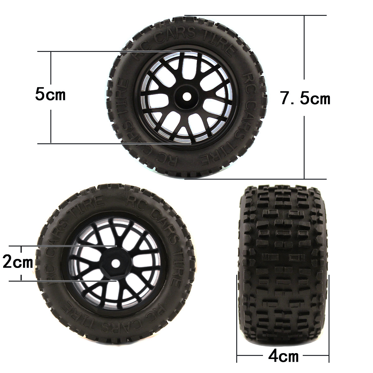 Cheap RC high-speed car universal all terrain tire MJX 16208 14210 144001 Small toy car TPR tire