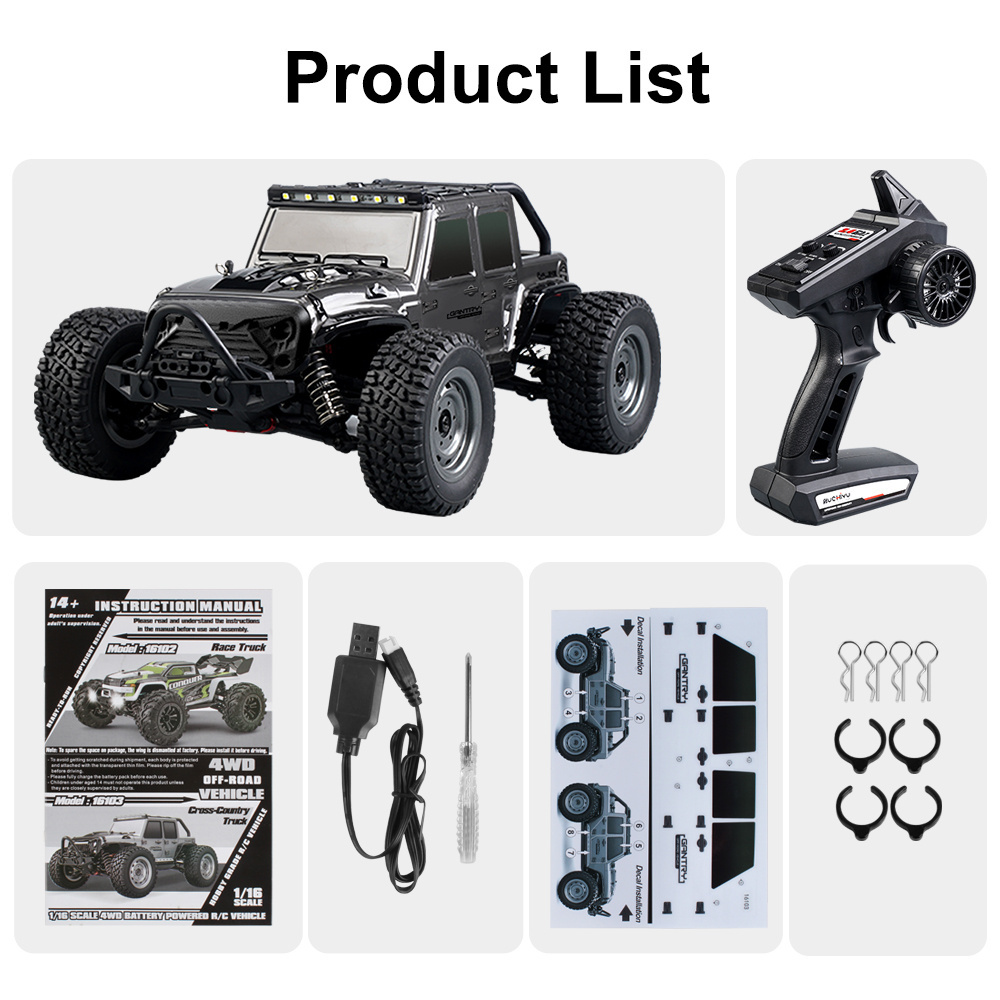 Children's Day toy remote control car SCY-16103 1/16 full proportion electric 2.4g four-wheel drive off-road Jeep RC CAR 45KM/H