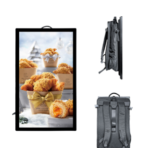 Customized Indoor Outdoor 21.5 27 32 Inch Portable Android Advertising Billboard Backpack Lcd Digital Signage and Displays