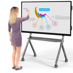 Factory Cheap Price Mobile Smart Board Interactive Whiteboard with Stand White Board Digital Interactive Whiteboard for Training