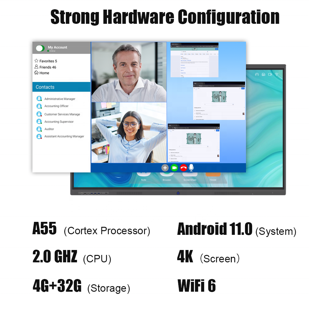 Factory Cheap Price Mobile Smart Board Interactive Whiteboard with Stand White Board Digital Interactive Whiteboard for Training