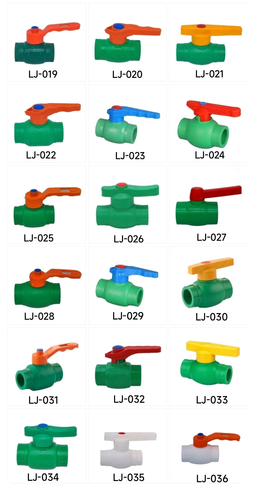 LJ-386 Wholesale high quality Professional Plastic PVC/PPR/PE Ball Valve