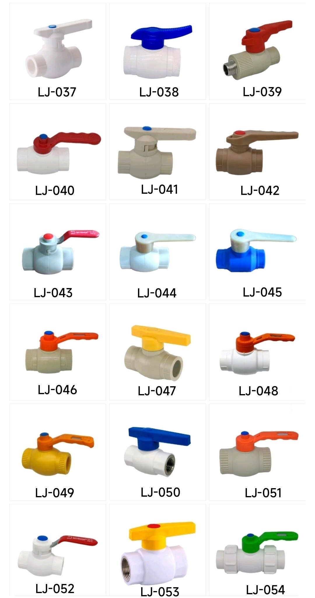 LJ-386 Wholesale high quality Professional Plastic PVC/PPR/PE Ball Valve