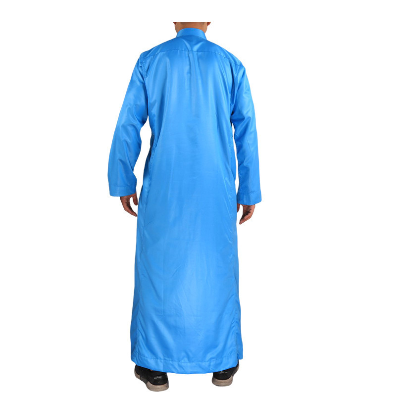 Good Quality shiny material Saudi Muslim Men Jalabya Thobe Factory Wholesale Haramain Men Islamic Clothing