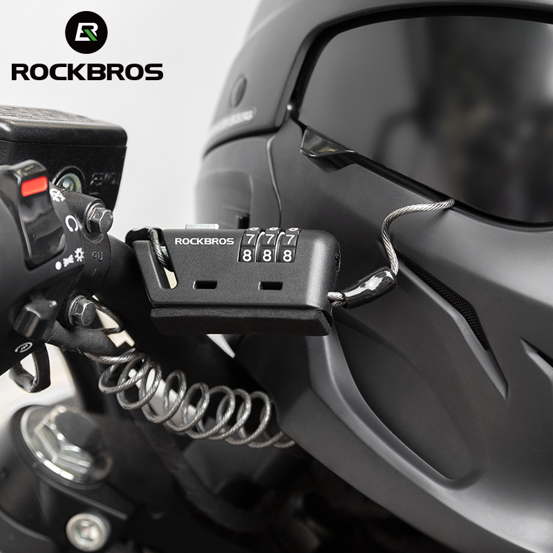 ROCKBROS Bicycle lock Motorcycle cable lock visor skateboard smart lock