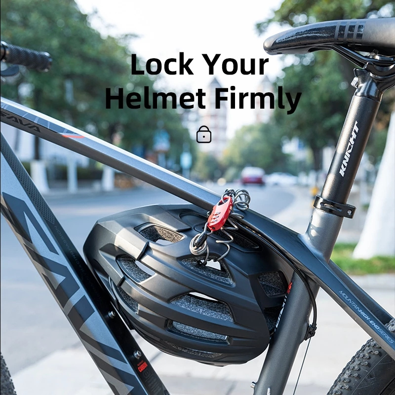 Motorcycle Bicycle Cycling Wire Cable Helmet Lock Security Password Mini Steel Bike Helmet Lock