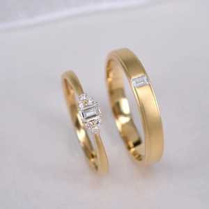 2024 New wedding Ring gold Real 10k 14K 18K Gold Ring Diamond moissanite Wedding Ring for Men and Women jewelry customization