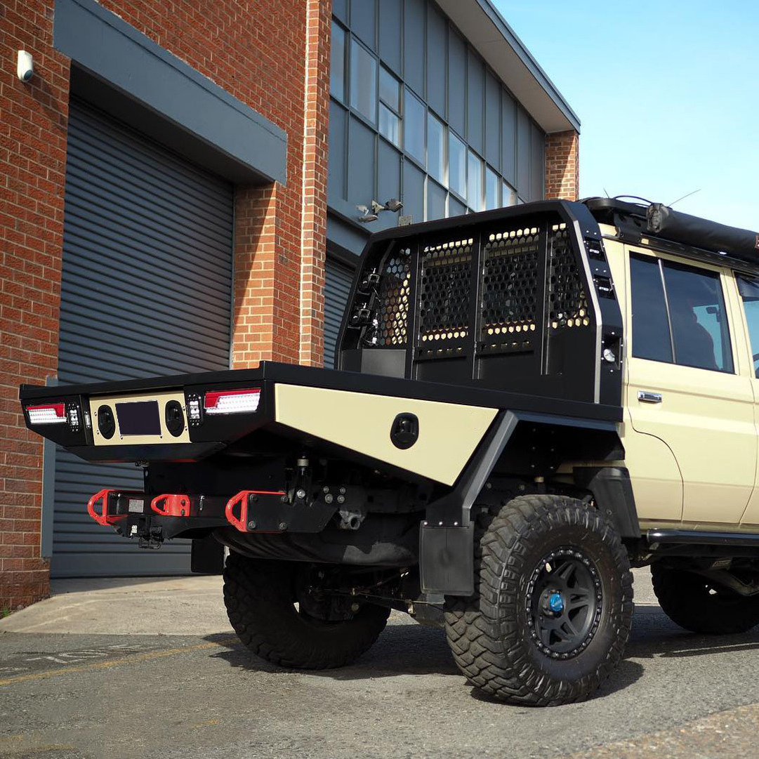 4x4 Hilux Truck Toolboxes Aluminium Lift up jack Up Black Alloy Aluminium dual cab UTE Tray Canopy With Dog box