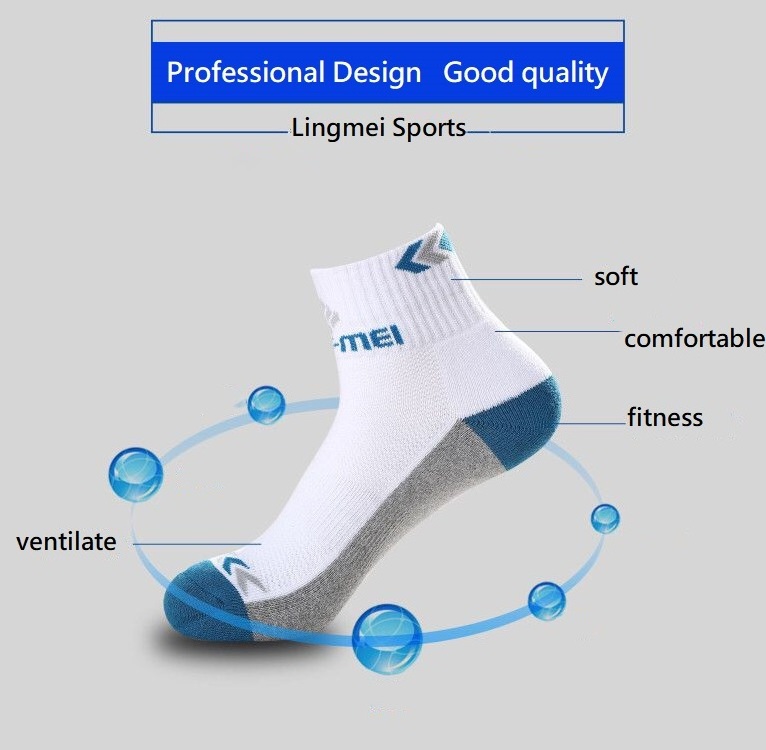 Ling mei As-101 Long Running Socks Sports  Custom Design Cotton OEM Customized Spring Spandex from China