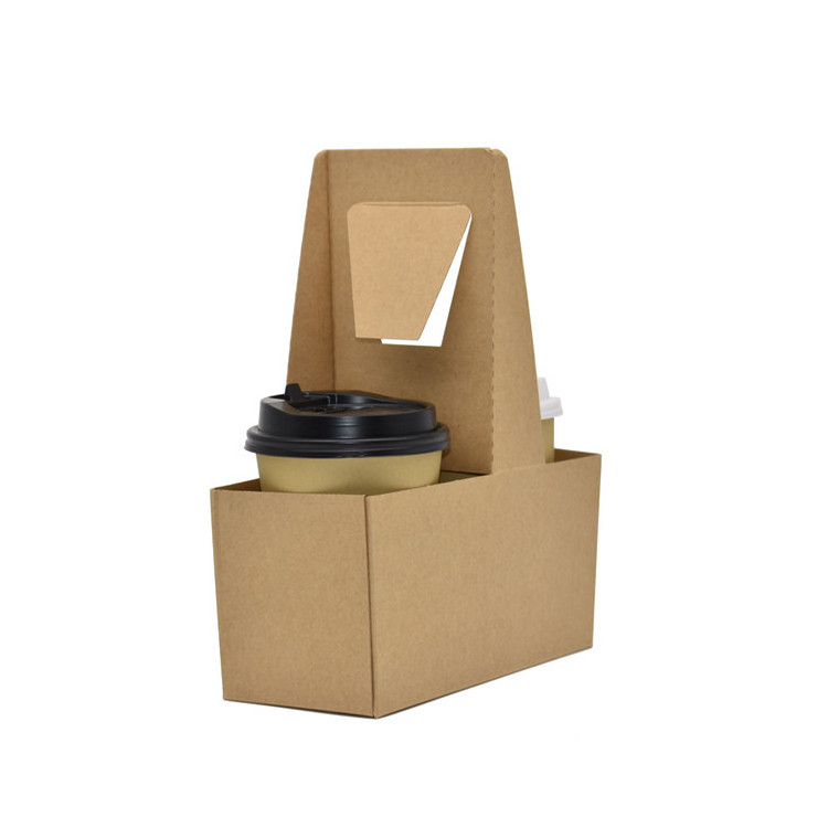 International Standard Custom 2 Cups Corrugated Paper Cup Holder For Coffee