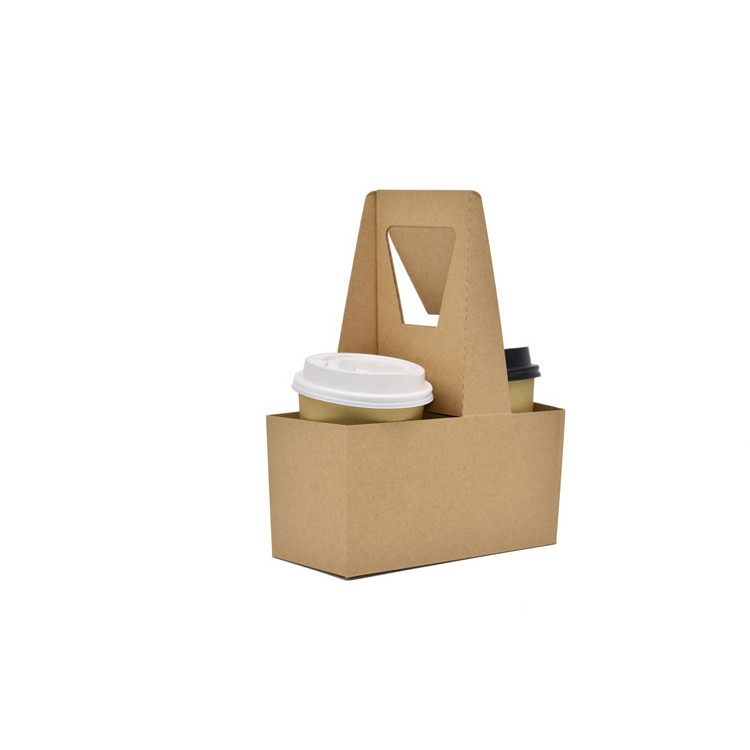 International Standard Custom 2 Cups Corrugated Paper Cup Holder For Coffee