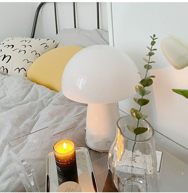 Minimalism Mushroom Table Lamp Ornament Light E27 for Livingroom Bedside Study Hotel Decoration Bulbs and Lamp Sold Separately