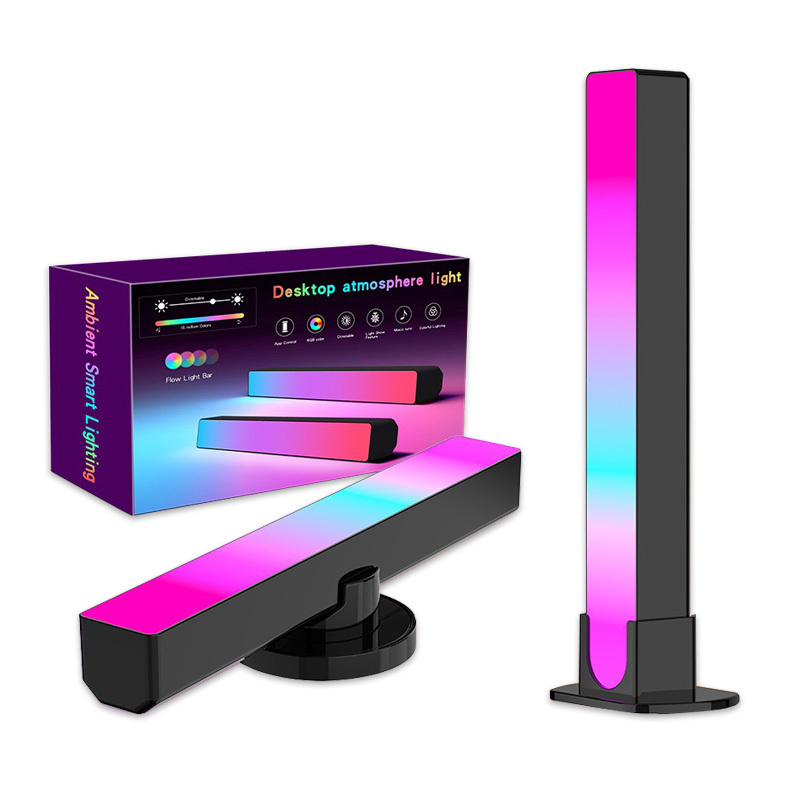 Smart LED Light Bar Music Sync Pickup Rhythm Lighting with Remote Tuya APP RGB Ambient Light for TV Backlight Game Room Dance