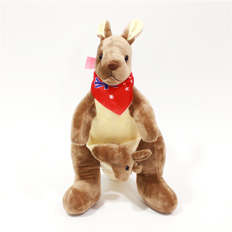 Soft Plush Toys Australia Kangaroo Carrying A Baby Stuffed Plush Animals Kangaroo Mother&Son Collection Kids Toys