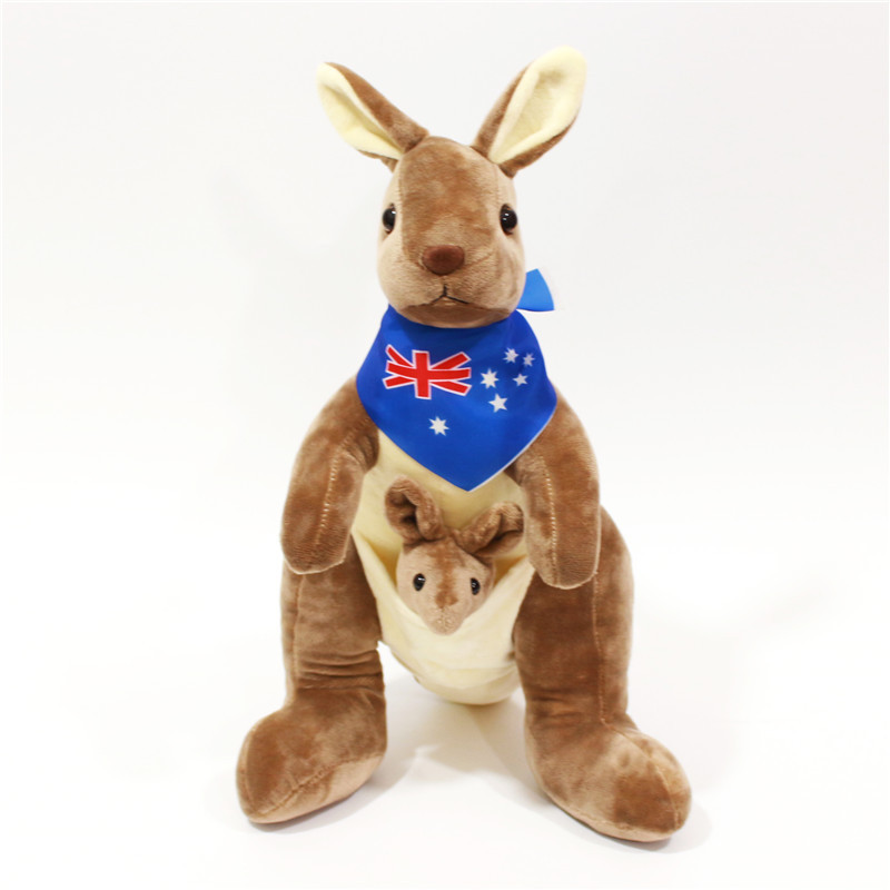 Soft Plush Toys Australia Kangaroo Carrying A Baby Stuffed Plush Animals Kangaroo Mother&Son Collection Kids Toys