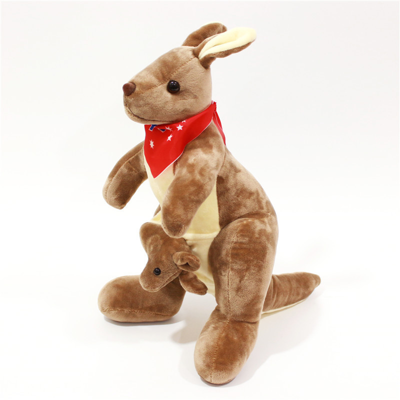 Soft Plush Toys Australia Kangaroo Carrying A Baby Stuffed Plush Animals Kangaroo Mother&Son Collection Kids Toys