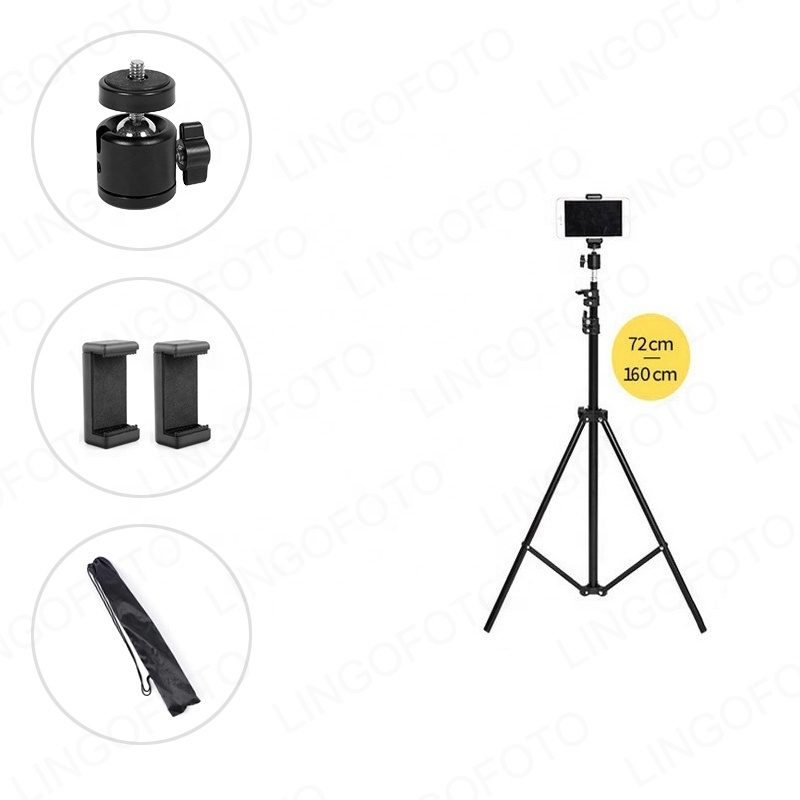 160cm Umbrella Multifunction Stand Floor Tripod for 2 phone for Bluetoo th Remote Control UC9883 UC9884