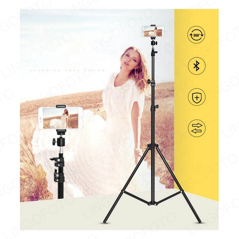 160cm Umbrella Multifunction Stand Floor Tripod for 2 phone for Bluetoo th Remote Control UC9883 UC9884