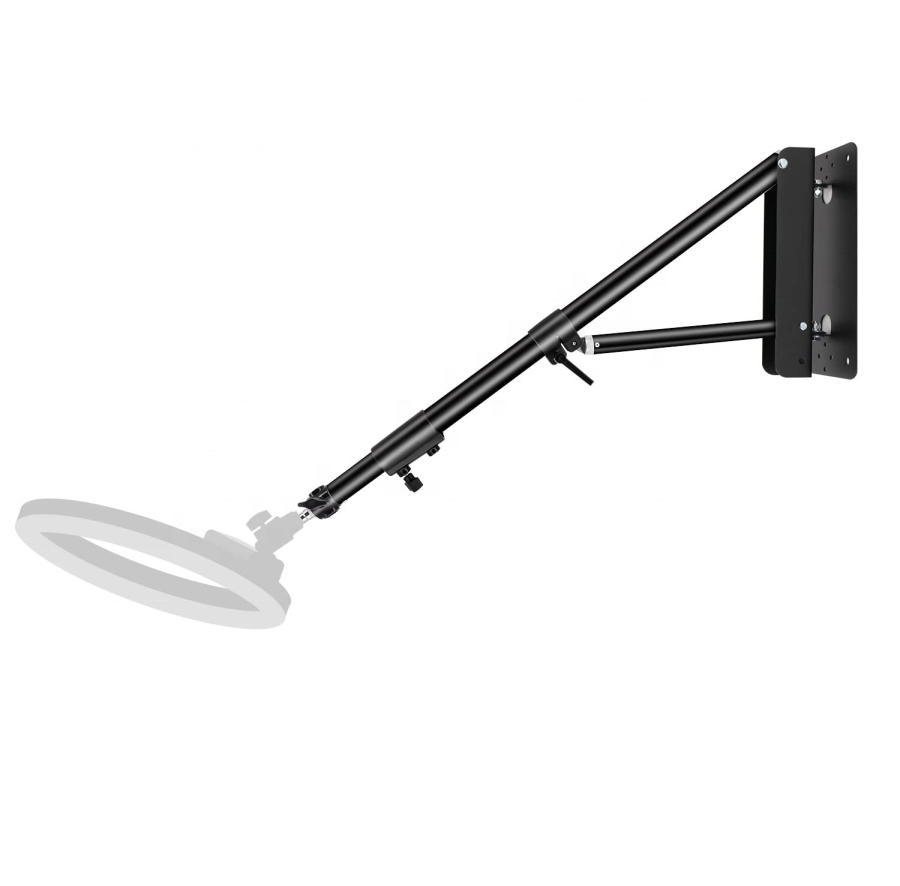 Wall Mounted 45.5cm Ring Light For Beauty Salon Barber Makeup Photography Lighting Softbox Studio Wall Mounting Triangle Boom Ar