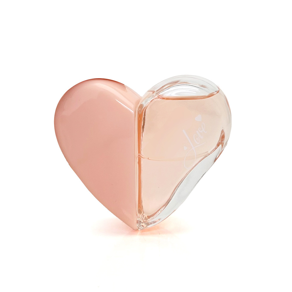 Heart shaped empty perfume bottle Women's 50ml body spray glass perfume bottle Luxury packaging box