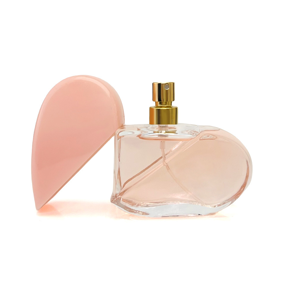 Heart shaped empty perfume bottle Women's 50ml body spray glass perfume bottle Luxury packaging box