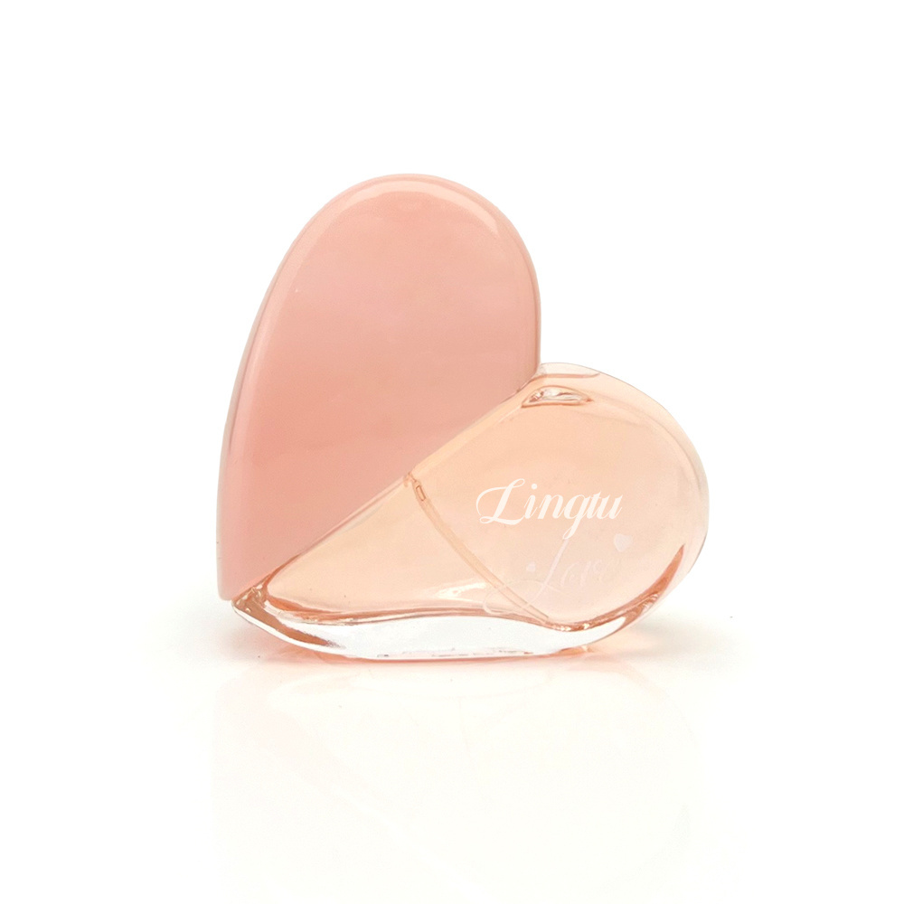 Heart shaped empty perfume bottle Women's 50ml body spray glass perfume bottle Luxury packaging box