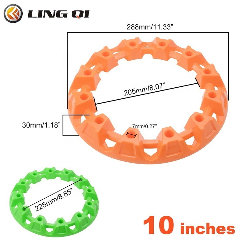 LING QI 10 Inch Wheel Trim Hub Protection Decor Rim Dune Buggy Plastic Cover Tires For  ATV