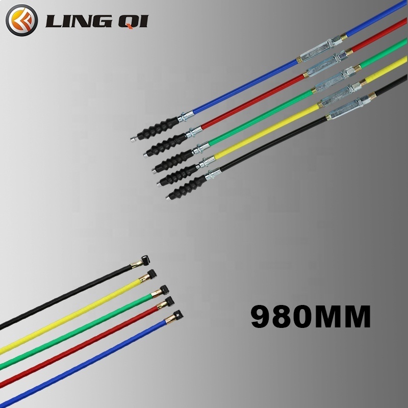 LINGQI RACING Motorcycle Dirt Pit Bike Throttle Clutch Control Cable Line Wires 980mm For Universal Motocross ATV Go Kart