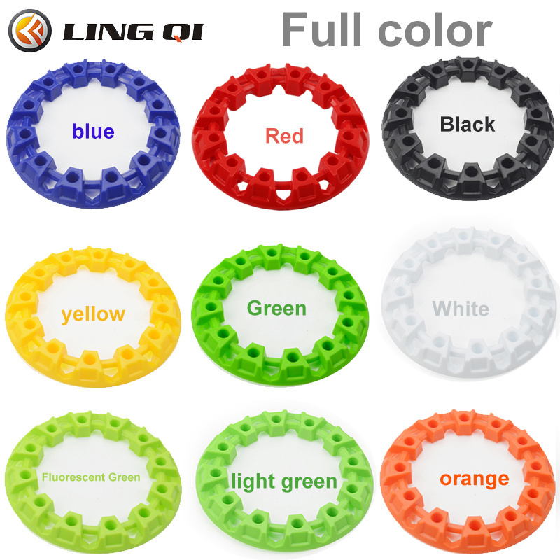 LINGQI ATV 7 Inch Wheel Trim Hub Protection Decor Rim Cover Fit for Vehicle All Terrain wheel Plastic Cover fit to 7Inch Tires